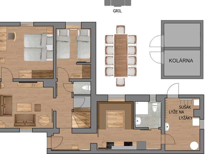 Půdorys PRIZEMI - Zell am See-Kaprun
